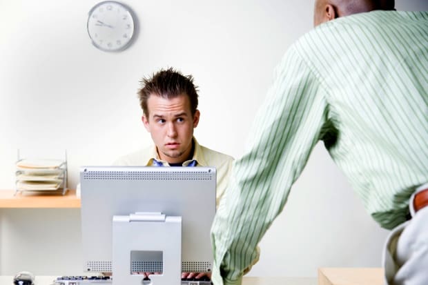 nice-guys Two men staring at each other representing nice guys at work