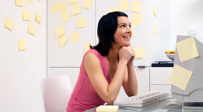 generalist-professional-wom Woman smiling at the opportunity of jobs