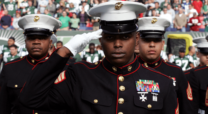 military-members-salute