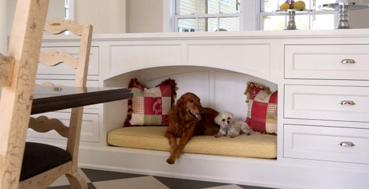 Interior design trend: built-in dog beds