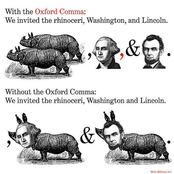 lincoln and the oxford comma