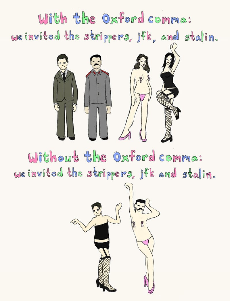 oxford comma rules