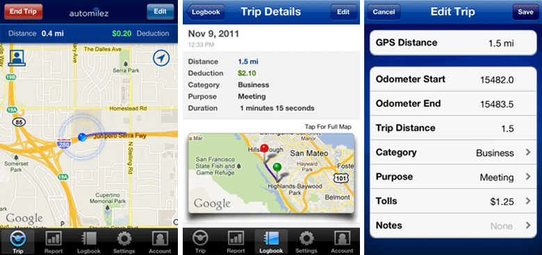 automilez mileage tracker