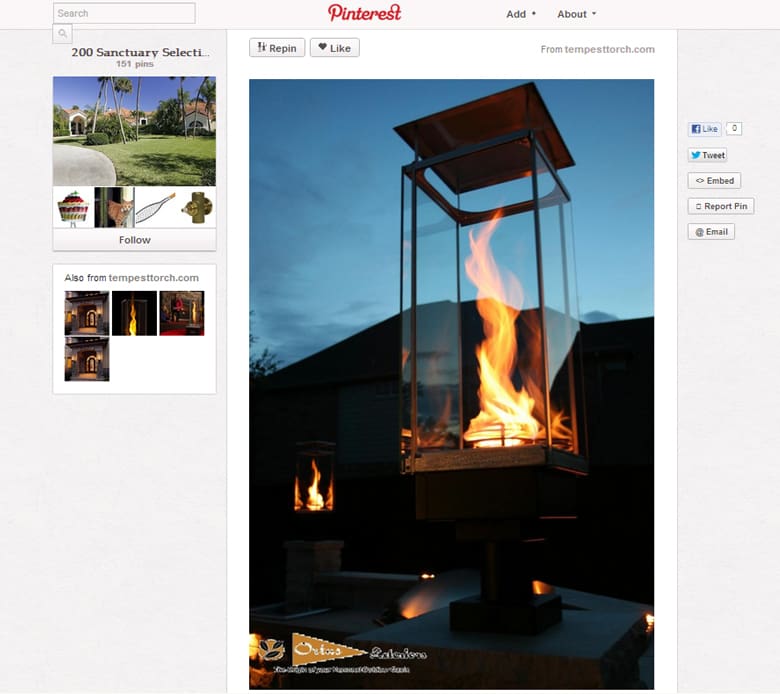 outdoor fire display