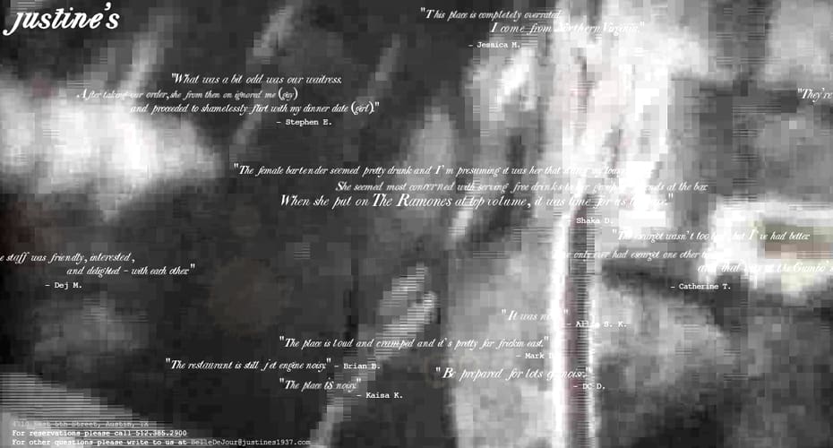 justine's bad reviews