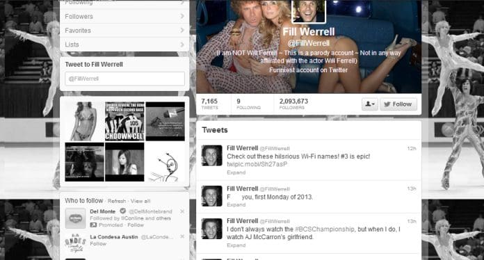 will-ferrell-parody-account online impersonation