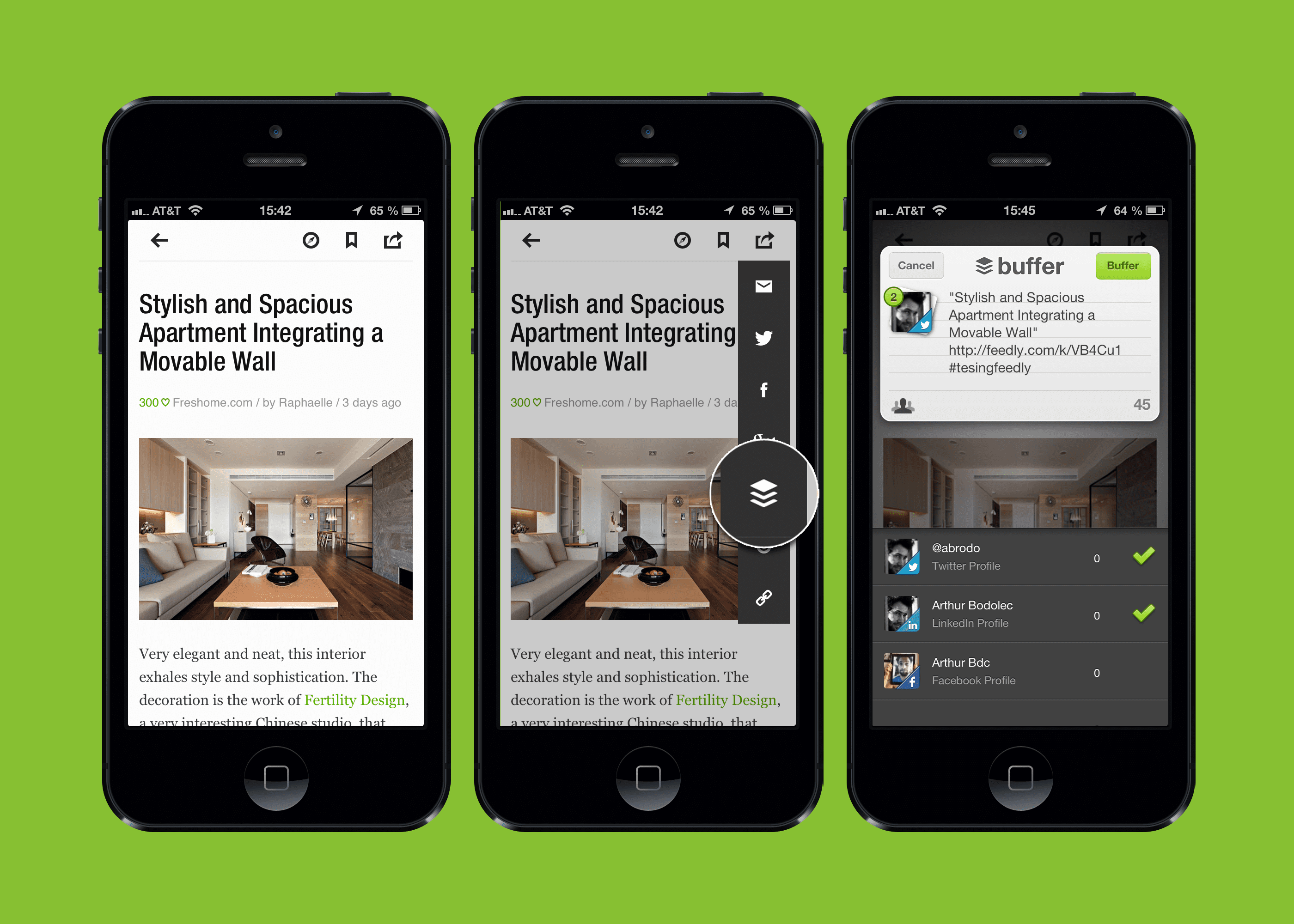 buffer feedly