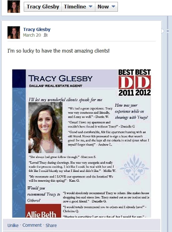 Realtor's claims of being D Magazine's best agent.