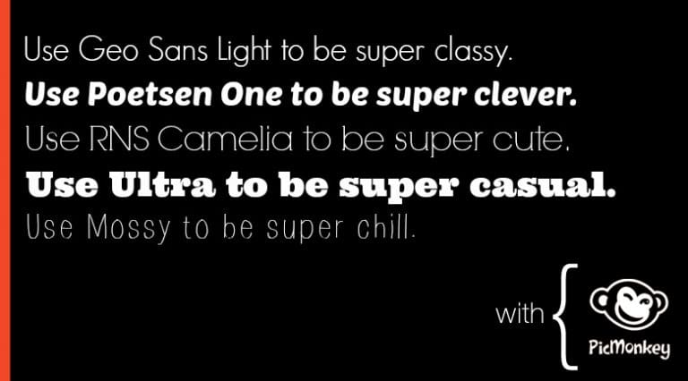 PicMonkey photo editor adds five new fonts