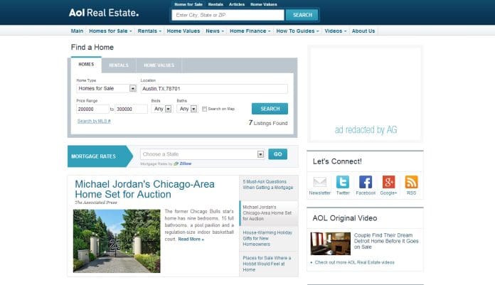 aol real estate move