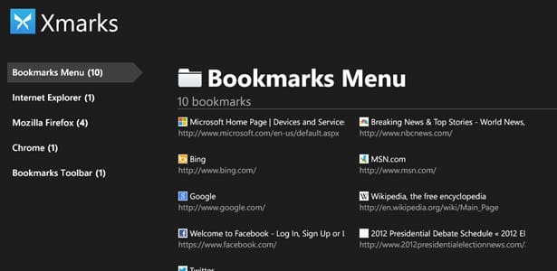 xmarks windows 8 app