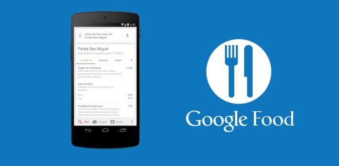 google food menus