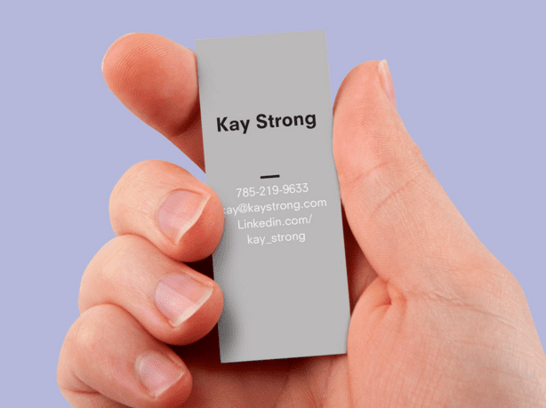 moo mini business card hire me