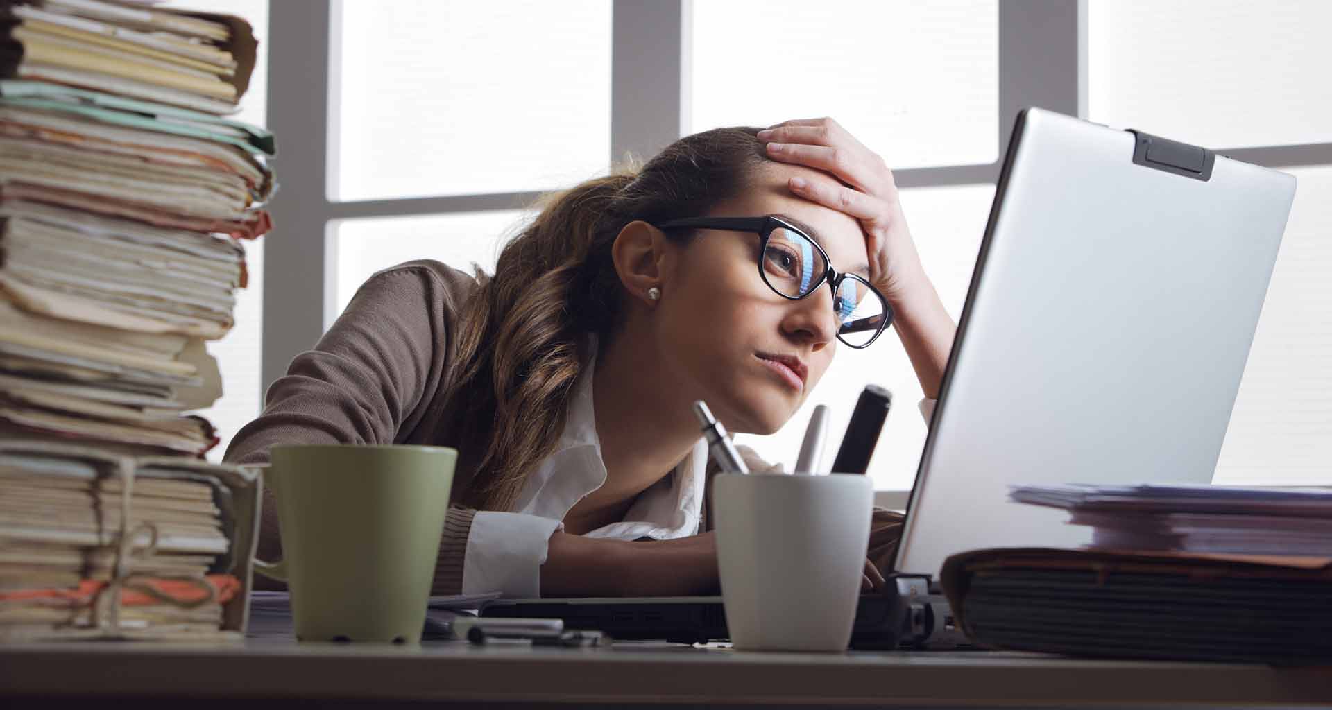 stressed out stressed overworked employee