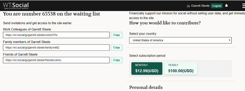 WT waiting list contribute