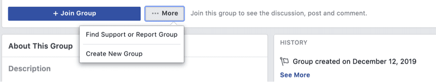 facebok report button
