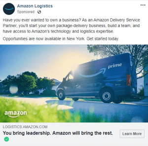 Amazon partnership ad