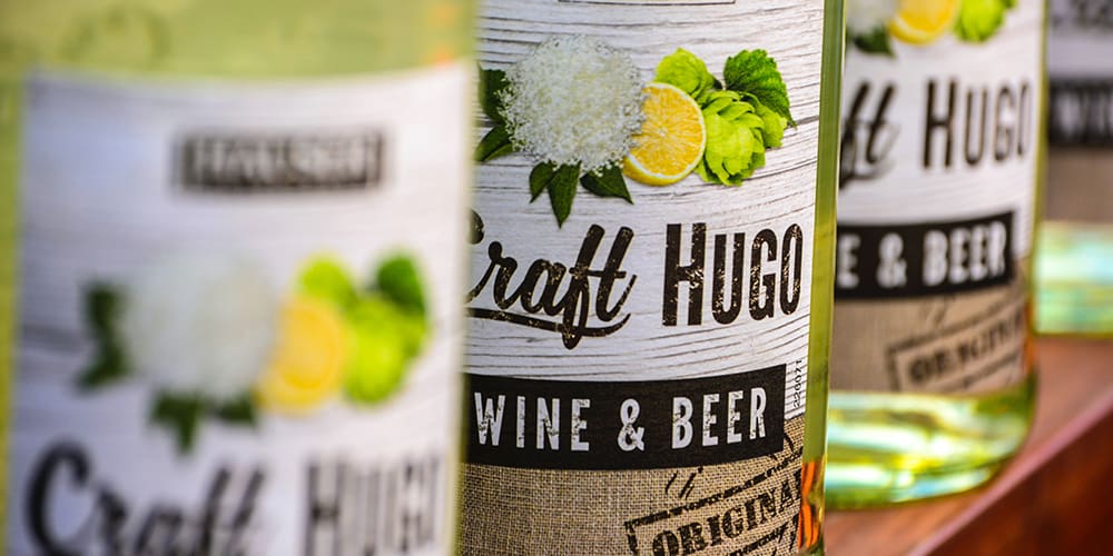 A set of wine from Craft Hugo, showing off pleasing branding in labels.