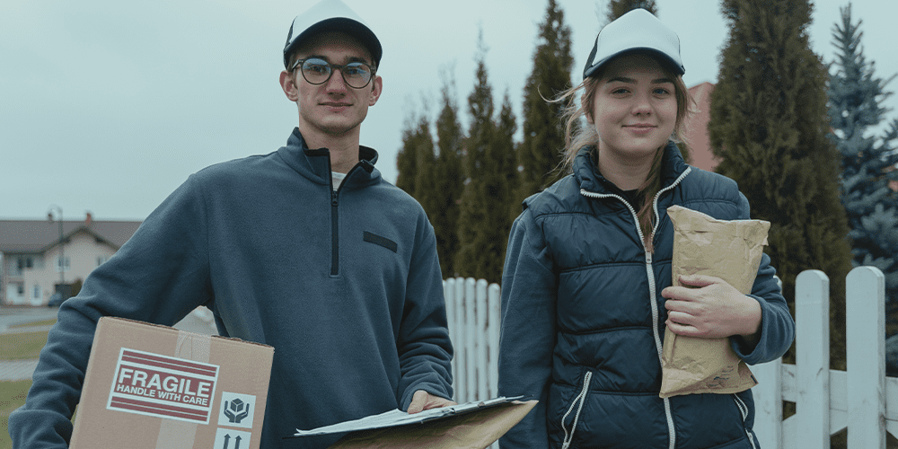 Package delivery people holding deliveries. Refund instead of returns are common now.