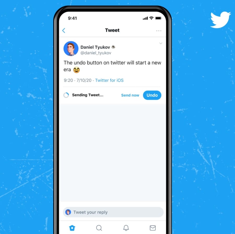 Twitter Blue checking Tweets before sending.