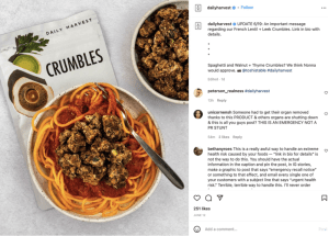 Daily Harvest Instagram Post