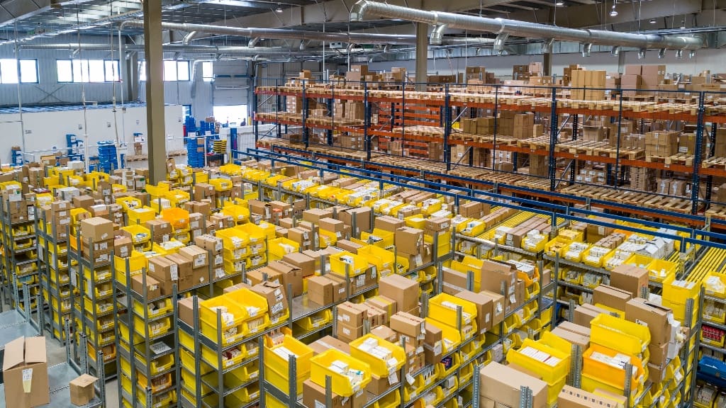 Amazon warehouse Amazon warehouse representing TikTok fulfillment centers.