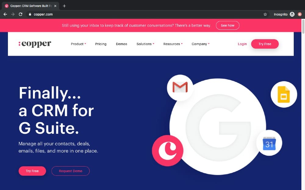 CRM solution from Copper