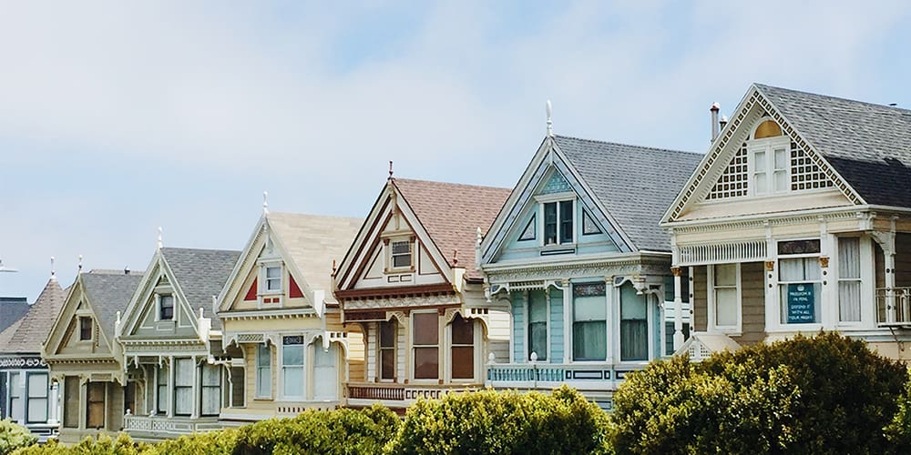 Houses representing increasing home values.