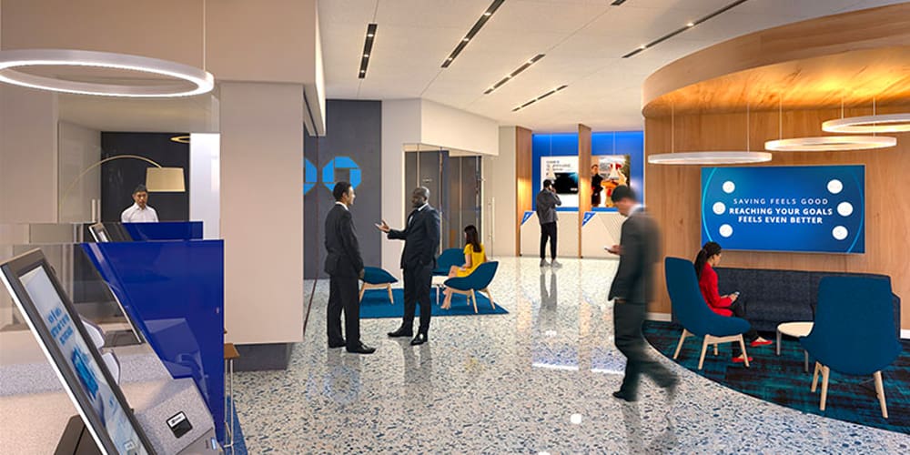 JPMorgan interior office, hoping to return to normal.