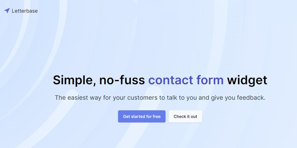 Letterbase is a contact form widget to help customer support