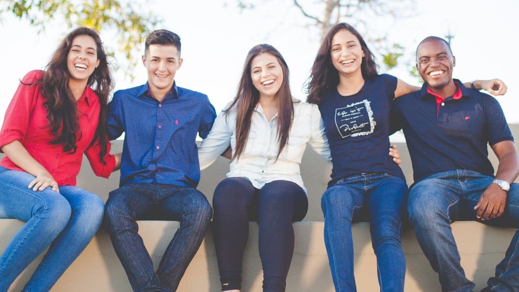 Group of college people