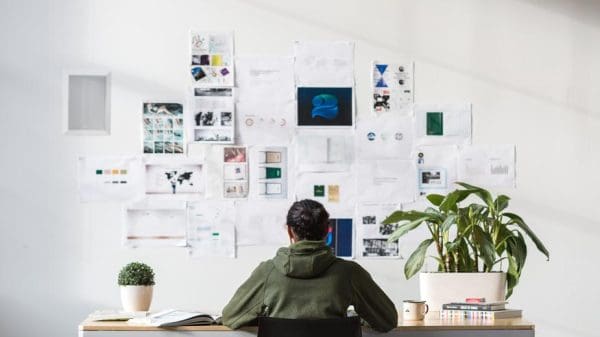 Person working at desk alone representing productivity