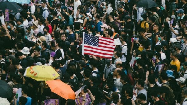 crowd of people representing population